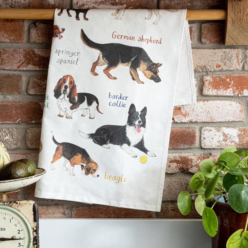 Sarah Edmonds Sniffers Dog Cotton Tea Towel