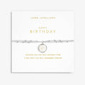 Joma Jewellery Happy Birthday Silver Bracelet Postboxed