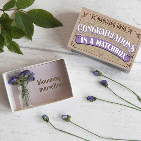 Congratulations in a Matchbox - Postboxed