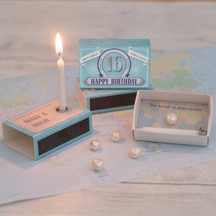 Happy Birthday in a Matchbox (choose age: 16th, 18th, 21st, 30th, 40th, 50th, 60th, or 70th)