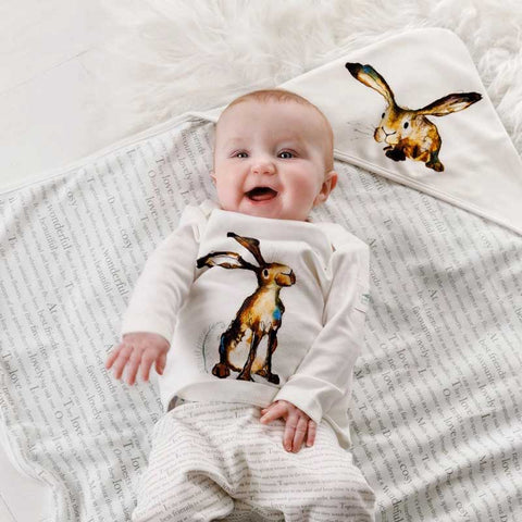 Catherine Rayner Pure Cotton Baby Wrap blankets Hare