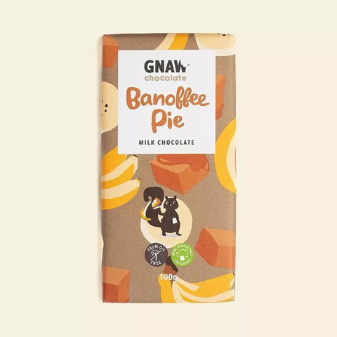 Gnaw Banoffee Pie Milk Chocolate Bar Front