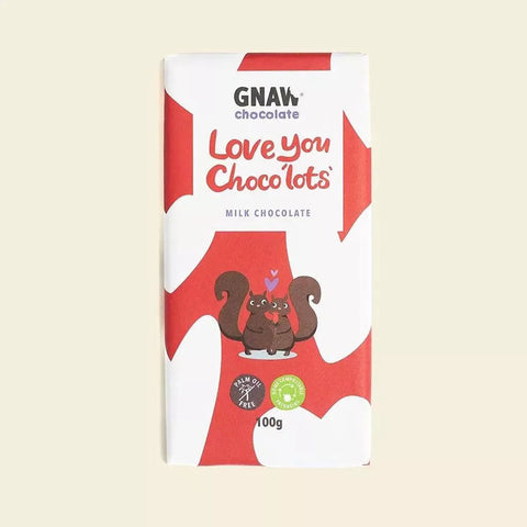 Gnaw Love You Choco'lots' Milk Chocolate Bar Front
