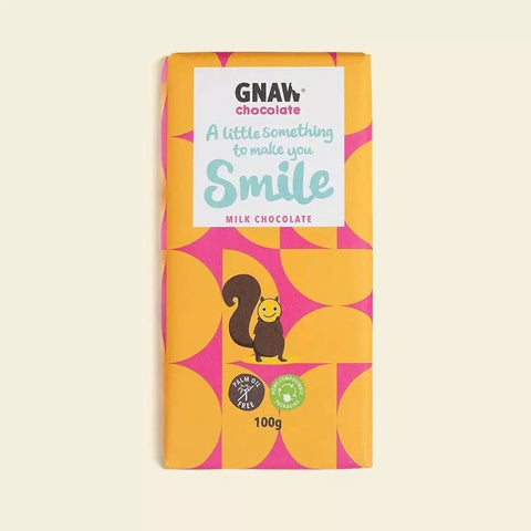 GNAW Something to Make You Smile' Milk Chocolate Bar