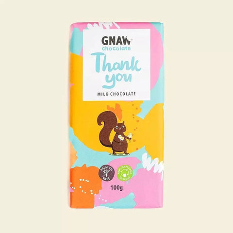 GNAW 'Thank You' Milk Chocolate Bar Front