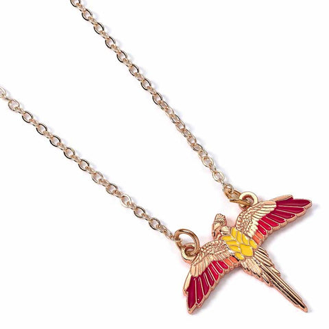 Harry Potter Rose Gold Plated Fawkes Necklace Carat Shop