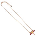 Harry Potter Rose Gold Plated Fawkes Necklace In Full