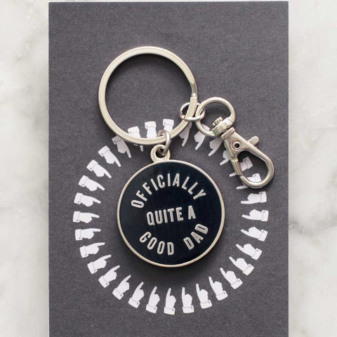 Alphabet Bags Officially Quite A Good Dad Keyring On Card