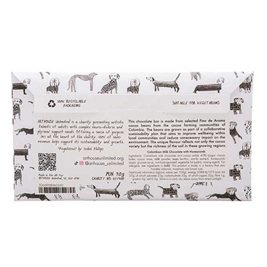 Dogs Milk Chocolate With Honeycomb Open