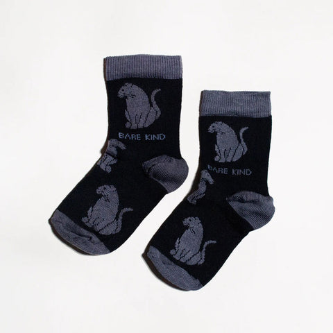 Bare Kind Save the Black Panther Kids' Socks Cut OUt