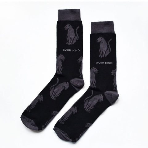 Bare Kind Save the Black Panther Men's Socks Cut Out