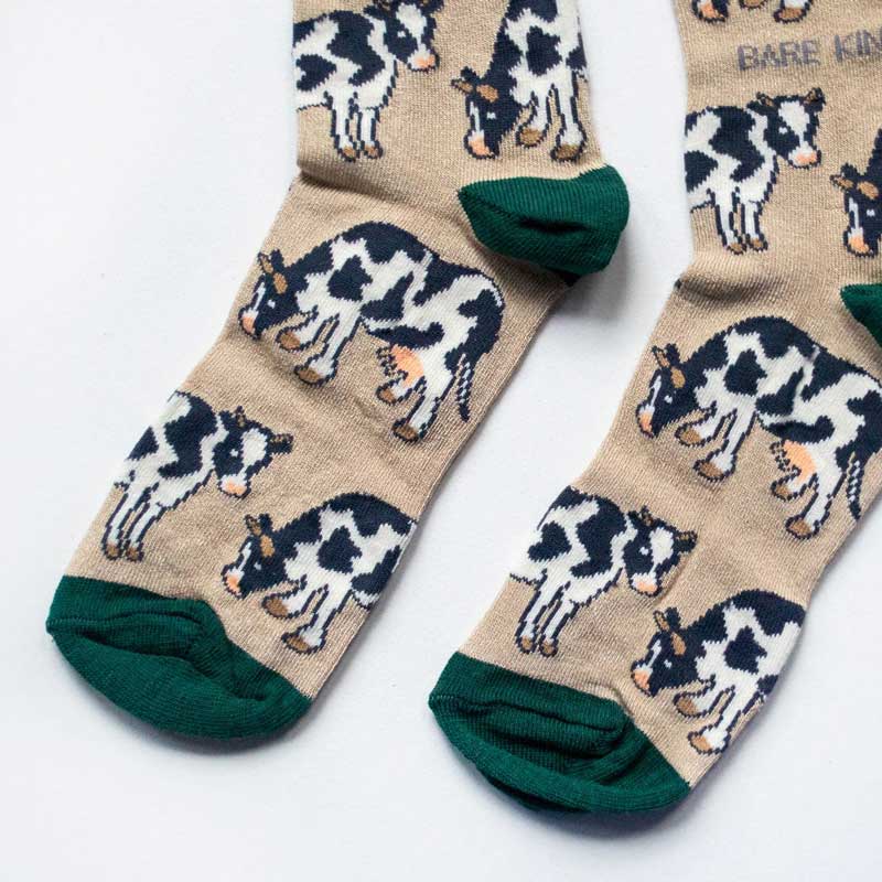 Bare Kind Save the Cows Women's Socks zoomed in