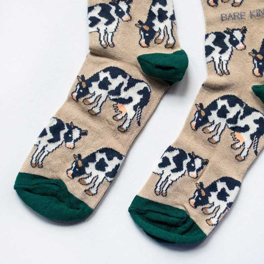 Bare Kind Save the Cows Women's Socks Cut Out