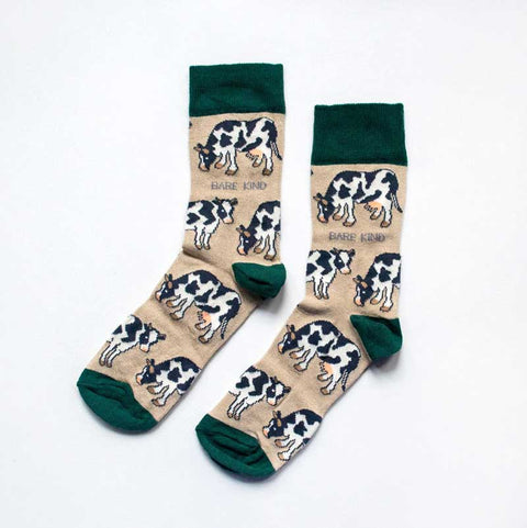 Bare Kind Save the Cows Men's Socks Cut Out
