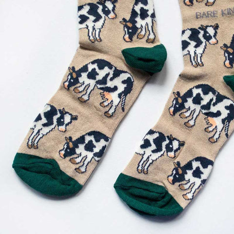 Bare Kind Save the Cows Men's Socks Zoomed