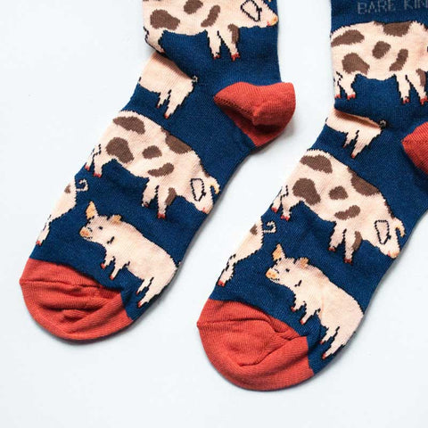Bare Kind Save the Pigs Women's Socks Zoomed