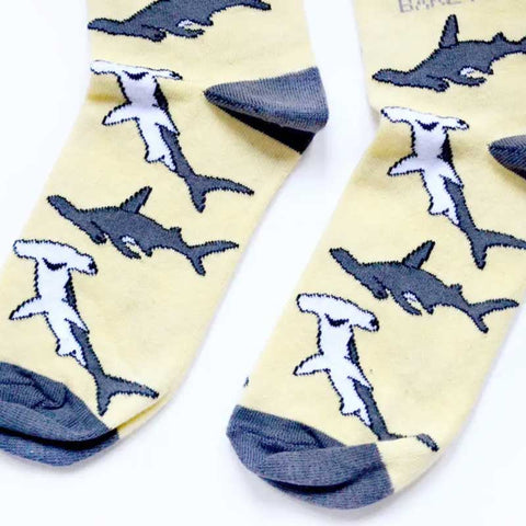 Bare Kind Save the Sharks Women's Socks Zoomed In