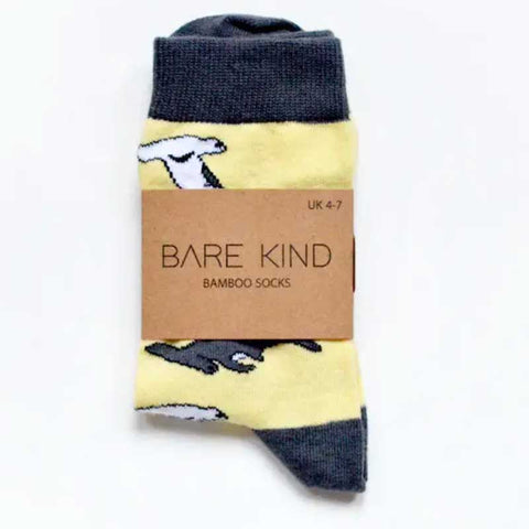 Bare Kind Save the Sharks Women's Socks Packaged