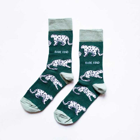 Bare Kind Save the Snow Leopards Women's Socks Cut Out