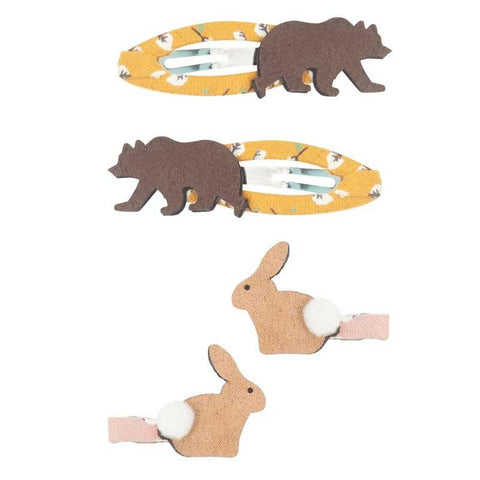Bunny and Bear Clip Set - Postboxed