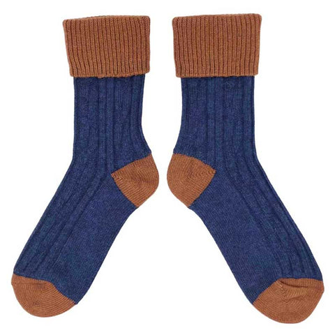 Catherine Tough Men's Cashmere Socks Navy