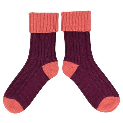 Catherine Tough Men's Cashmere Socks Red