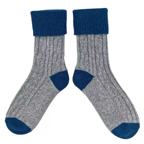 Catherine Tough Men's Cashmere Socks Teal