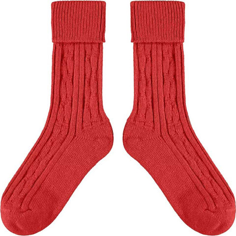 Catherine Tough Women's Cashmere Socks Red