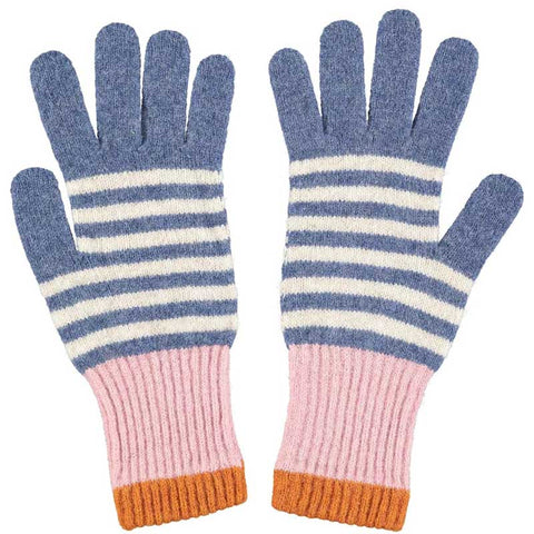 Catherine Tough Women's Lambswool Gloves Blue