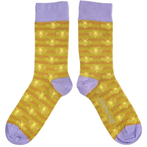 Catherine Tough Women's Organic Bee Socks (ginger)