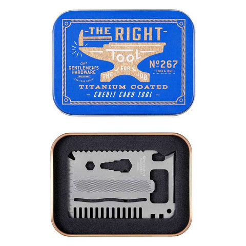 Gentlemen's Hardware Titanium Credit Card Tool  Cut Out