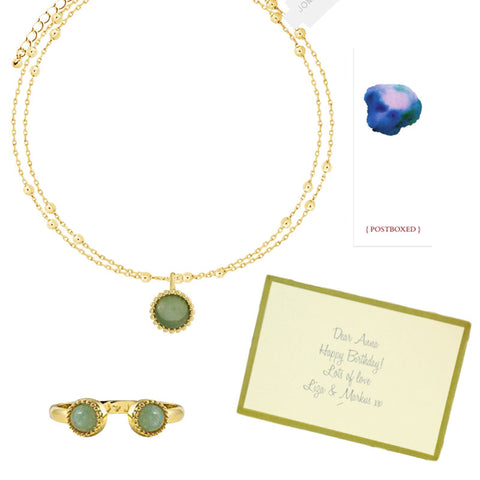 Joma Jewellery Capri Aventurine Gift Set Postbxoed