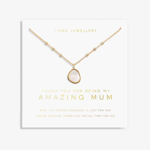 Joma Jewellery Thank You Mum Gold Necklace packaged