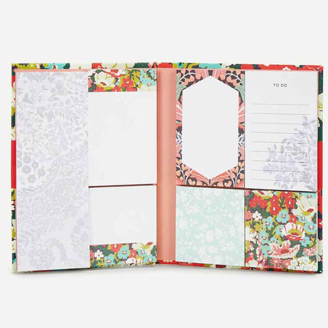 Liberty London Floral Sticky Notes Open