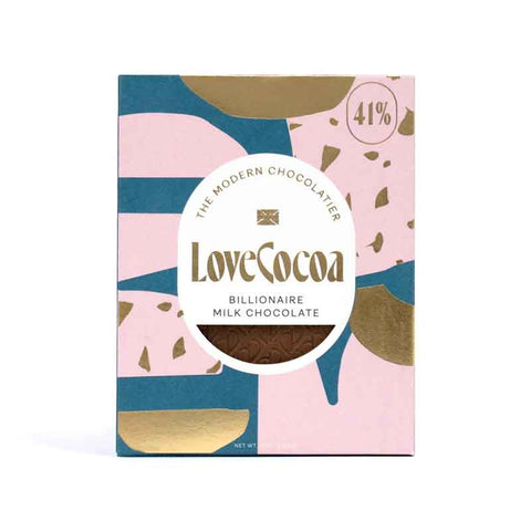 Love Cocoa Billionaire Milk Chocolate Bar Postboxed