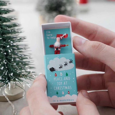 Santa Worry Doll In A Matchbox - Postboxed
