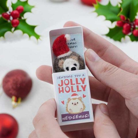 Sending You A Jolly Holly Hedgehug - Postboxed