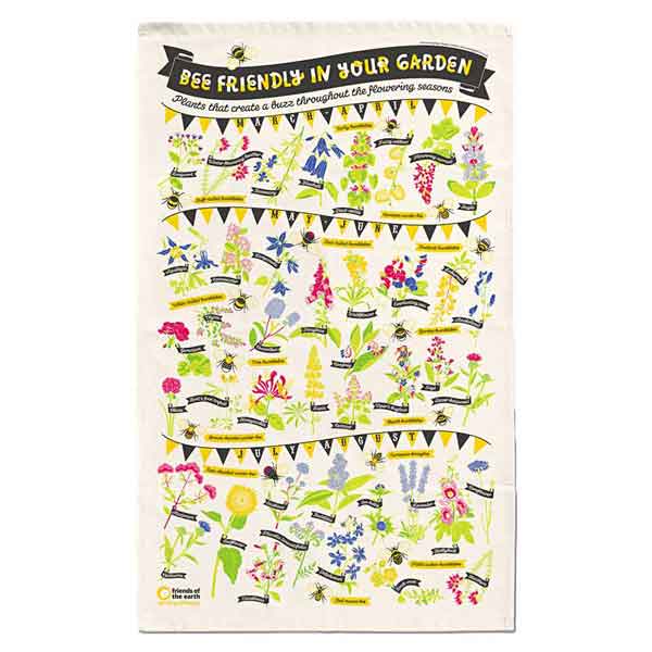 Bee Friendly Tea Towel