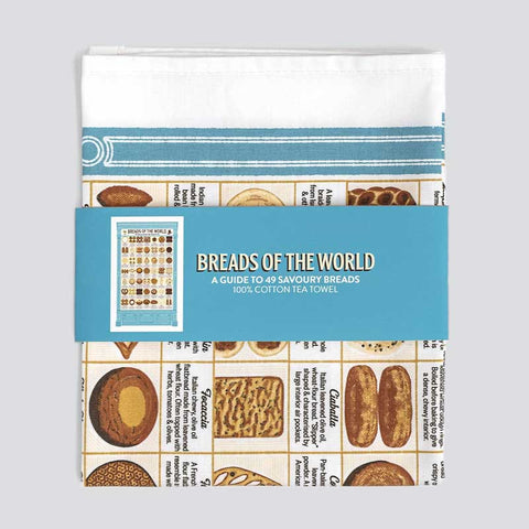Stuart Gardiner Breads of the World Tea Towel Folded and Packaged
