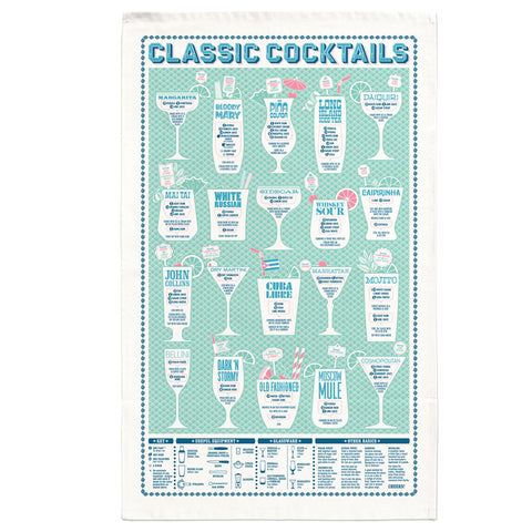 Cocktail Gift Box - Postboxed - Cocktails tea towel 