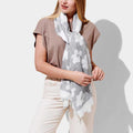 Flower Scarf (Pale Grey) - Postboxed