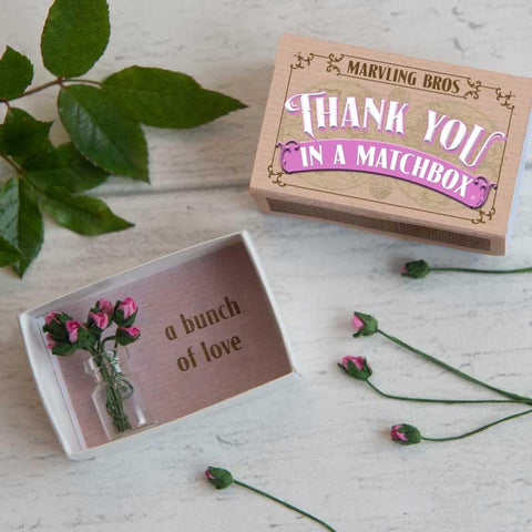 Thank You Bouquet in a Matchbox - Postboxed